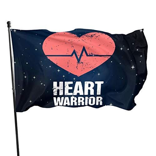 CHANGQUDD Heart Warrior 3x5 Ft American Flag Outdoor Banner Family Banner Garden Banner Black CHANGQUDD Heart Warrior 3x5 Ft American Flag Outdoor Banner Family Banner Garden Banner Black