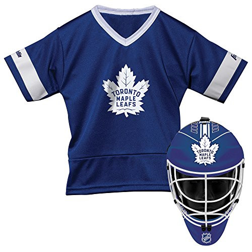 Franklin Sports Toronto Maple Leafs Kid's Hockey Costume Set - Youth Jersey  and  Goalie Mask - Halloween Fan Outfit - NHL Official Licensed Product