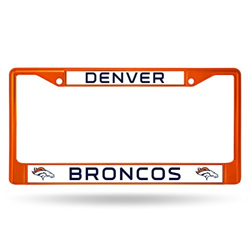NFL Rico Industries Standard Chrome License Plate Frame  Denver Broncos - Orange
