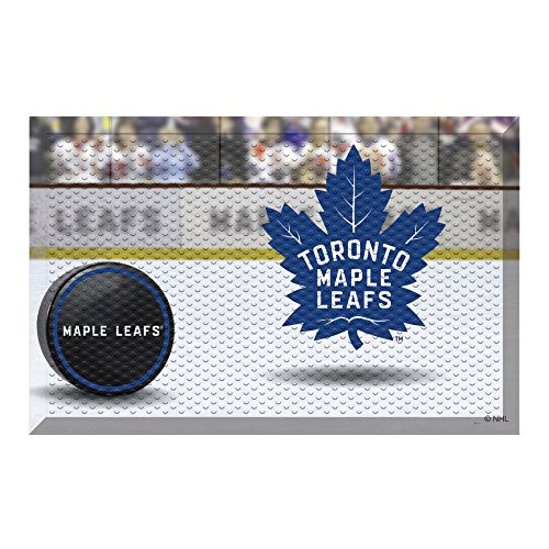 FANMATS 19176 Team Color 19" x 30" Toronto Maple Leafs Scraper Mat  NHL Puck