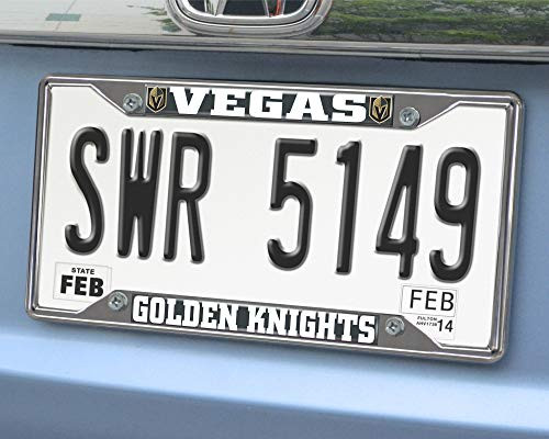 NHL - Vegas Golden Knights Metal License Plate Frame One Size NHL - Vegas Golden Knights Metal License Plate Frame One Size