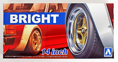 Aoshima 1 24 Scale Yayoi 14 Inch Wheel Set - Plastic Model Buiding Set  52563