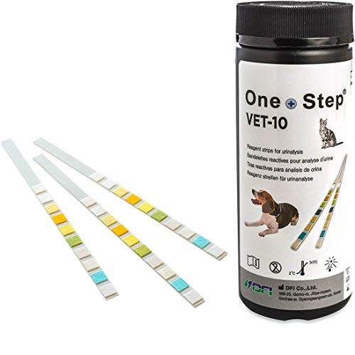 One Step 1 x Vet pH Urine Test Strips for Dogs  Cats  Pets All Ages  50 Strips per tub