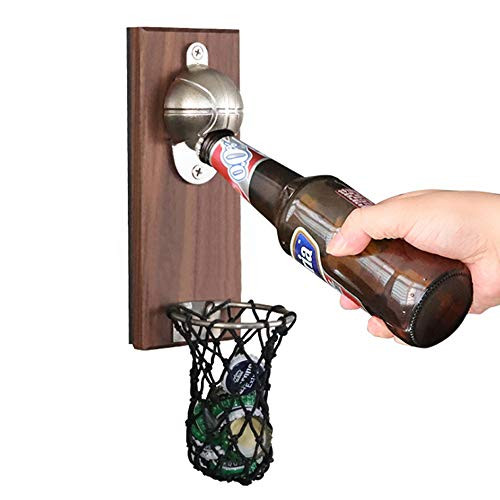 iClosam Bottle Opener Wall Mounted Basketball Beer Bottle Opener with Net Cap Collector Catcher for Beer Lovers iClosam Bottle Opener Wall Mounted Basketball Beer Bottle Opener with Net Cap Collector Catcher for Beer Lovers