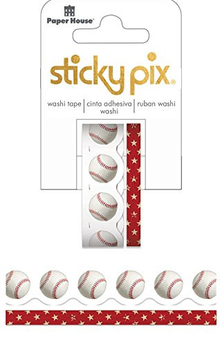 Paper House Productions Washi Tape Baseball (2 Pack) None 2 Piece