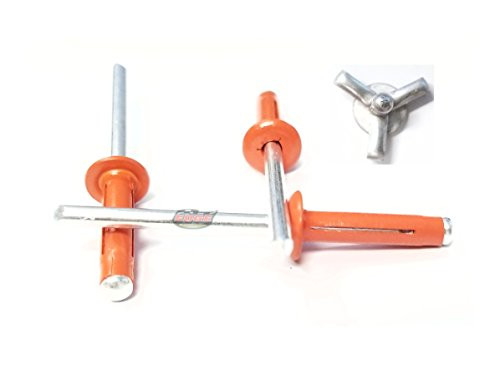 Racer's Speed Shop Orange 3 16" Small Head Tri-Fold Exploding Aluminum Mandrel Pop Rivets 100 Pack