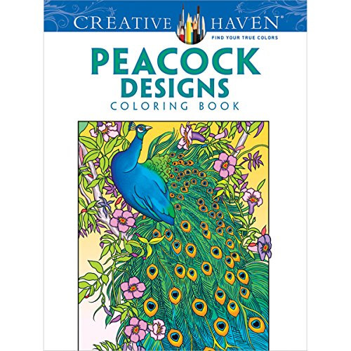 Dover DOV-9963 Creative Haven Peacock Designs Publications Coloring Book