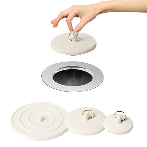 YUBA Drain Stopper | 3 Pack of Rubber Drain Stoppers | Sink Sink Drain Stopper | tub Drain Stopper | Shower Drain Cover | Bath tub Drain Plug| Shower Drain Cover