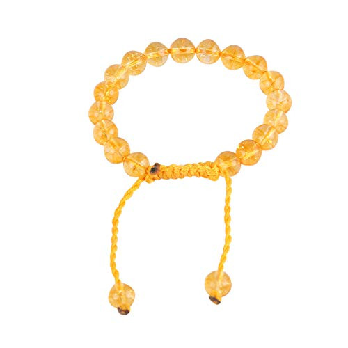 Aatm Natural Healing Gemstone Citrine Crystal Thread Chakra Stretch Bracelet Unisex for Healing  Stone of Success
