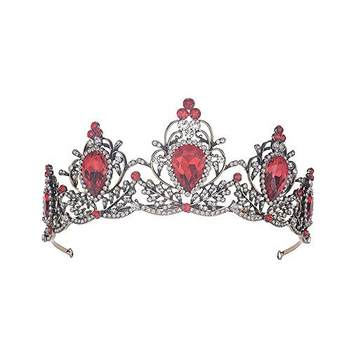 Sunshinesmile Bride Baroque Crown Red Crystal Bridal Tiaras Crown Vintage Hair Accessories Wedding Rhinestone Diadem Pageant Crowns Sunshinesmile Bride Baroque Crown Red Crystal Bridal Tiaras Crown Vintage Hair Accessories Wedding Rhinestone Diadem Pageant Crowns