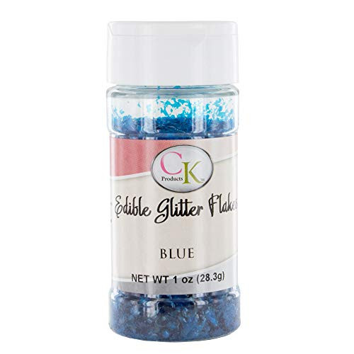 Blue Edible Glitter Flakes by Ck Products 1 oz