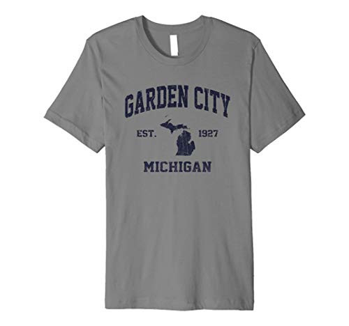 Garden City Michigan MI vintage state Athletic style Premium T-Shirt