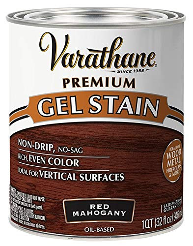 Varathane 358308 Premium Gel Stain  Quart  Red Mahogany