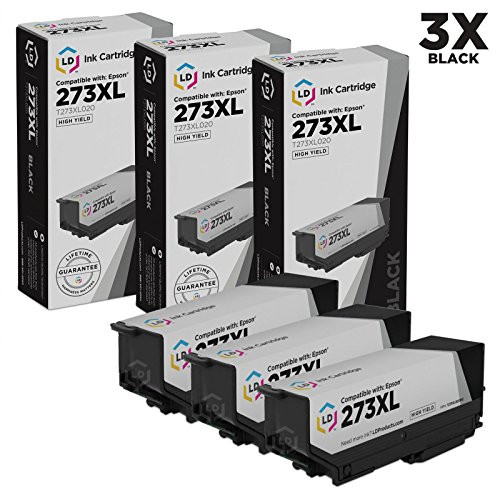 LD Remanufactured Ink Cartridge Replacements for Epson 273XL T273XL020 High Yield (Black, 3-Pack) LD Remanufactured Ink Cartridge Replacements for Epson 273XL T273XL020 High Yield (Black, 3-Pack)