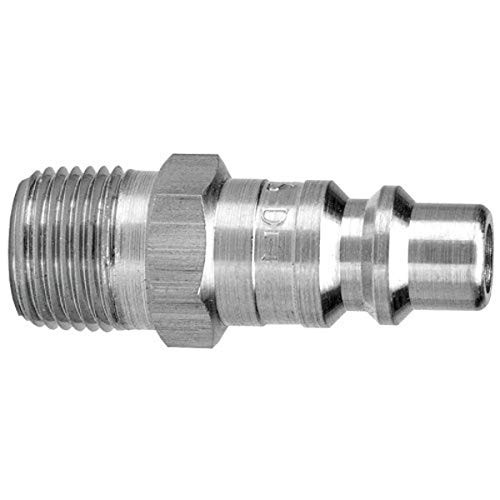 Dixon Valve  and  Coupling DCP21 Steel Air Chief Industrial Interchange Air Fitting  Quick-Connect Plug  1 4" Coupling x 1 4" NPT Male Thread  37 CFM Flow Rating  Pack of 5