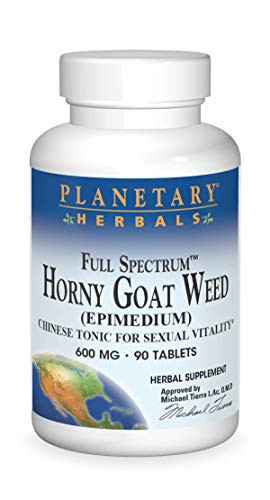 Planetary Herbals Horny Goat Weed  Full Spectrum 600 mg Men's Enhanced Intimate Stamina - 90 Tablets