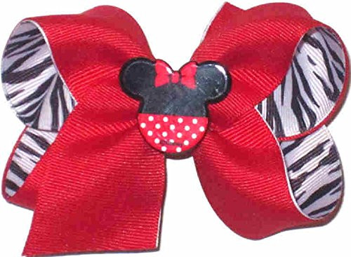 DS-266S Toddler Minnie Mouse Miniature with Red over Black and White Zebra Stripe