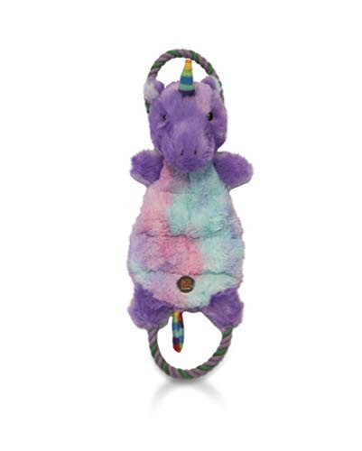 Charming Pet Magic Mats Purple Unicorn Interactive Plush Squeaky Dog Tug Toy