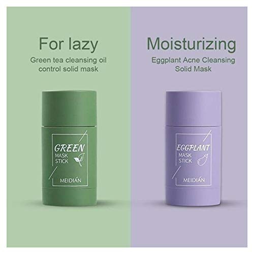 Green Mask Stick Green Tea Eggplant Purifying Clay Stick Mask Face Moisturizes Oil Control Deep Clean Pore Improves Skin for Men Women All Skin Types Purple And Green Green Mask Stick Green Tea Eggplant Purifying Clay Stick Mask Face Moisturizes Oil Control Deep Clean Pore Improves Skin for Men Women All Skin Types Purple And Green