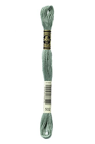DMC Thread 6-Strand Embroidery Cotton 8.7 Yards Blue Green 117-502  12-Pack