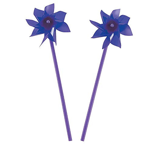Fun Express Pinwheels for Kids  Bulk Set of 36  Great for Weddings  Yards and Garden Decor  Purple