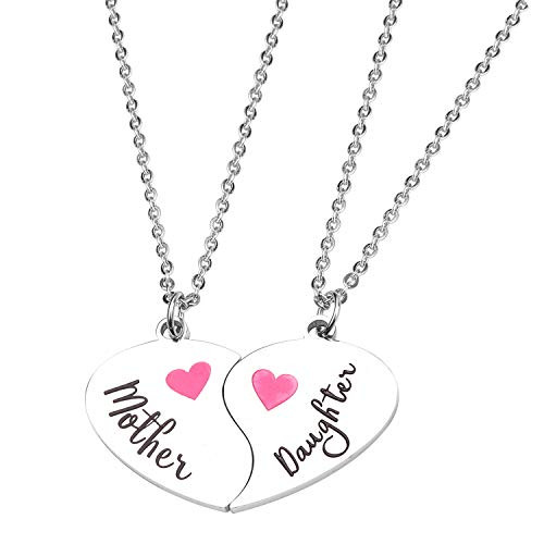 REEBOOOR Mother Daughter Gifts 2PCS Matching Heart Mother Daughter Bracelet Mom Gifts from Daughter for Mom Mother Daughter Heart Necklace REEBOOOR Mother Daughter Gifts 2PCS Matching Heart Mother Daughter Bracelet Mom Gifts from Daughter for Mom Mother Daughter Heart Necklace