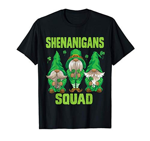 Shenanigans Squad Three Lucky Gnome Shamrock St Patrick Day T-Shirt Shenanigans Squad Three Lucky Gnome Shamrock St Patrick Day T-Shirt