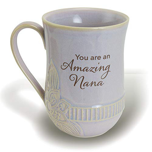Abbey Gift Purple  Abbey  and  CA Gift  16oz Floral Nana Ceramic Pottery Mug  5" Abbey Gift Purple  Abbey  and  CA Gift  16oz Floral Nana Ceramic Pottery Mug  5"