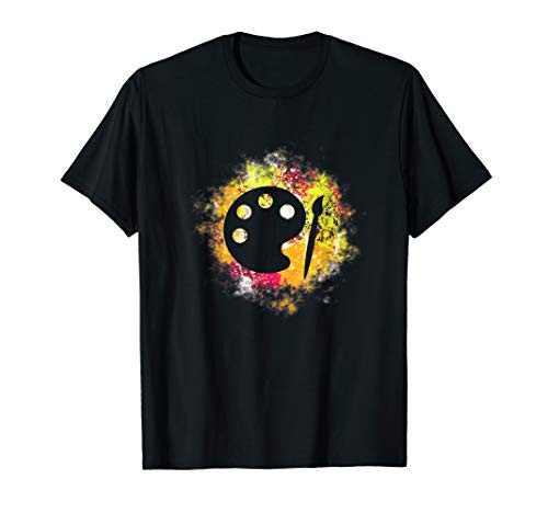 Artist Art Teacher Retro Paint Palette Vintage Colorful Gift T-Shirt