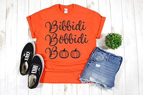 Halloween Shirt T-Shirt for Women Girls Pumpkin Bibbidi Bobbidi Cinderella