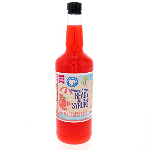 Ruby Red Grapefruit Ready to Use Hawaiian Shaved Ice or Snow Cone Syrup Quart  32 Fl. Oz