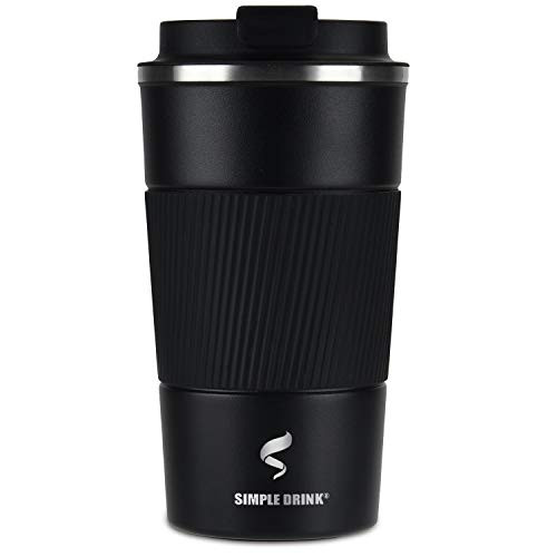 SIMPLE DRINK Insulated Coffee Travel Mug 2.0 Stainless Steel Coffee Tumbler Cup with Spill-Proof Lid 16 oz SIMPLE DRINK Insulated Coffee Travel Mug 2.0 Stainless Steel Coffee Tumbler Cup with Spill-Proof Lid 16 oz