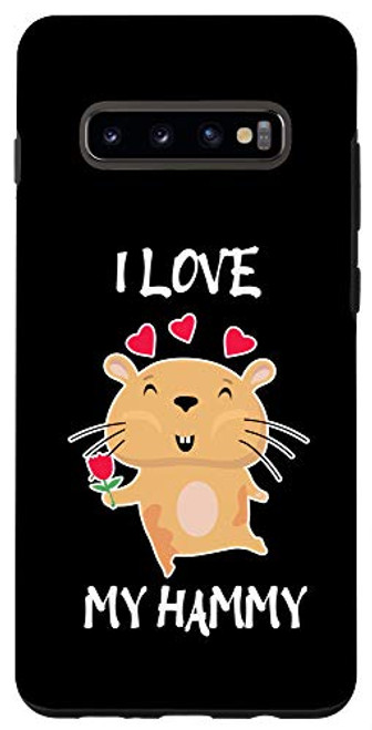 Galaxy S10Plus I Love My Hammy Heart Cage Rodent Hamster Small Pet Hamster Case
