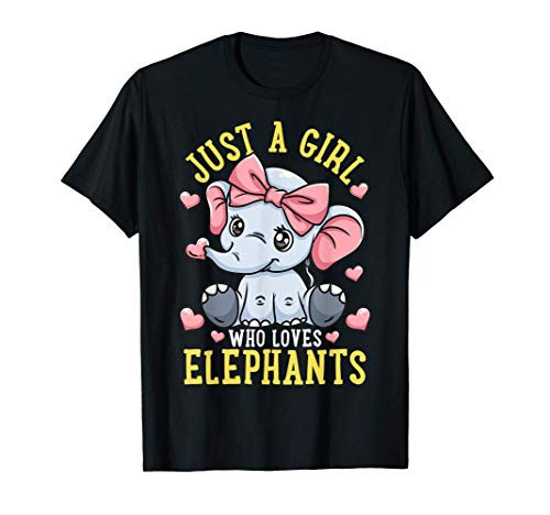Elephant Lover Gift Just a Girl Who Loves Elephants T-Shirt