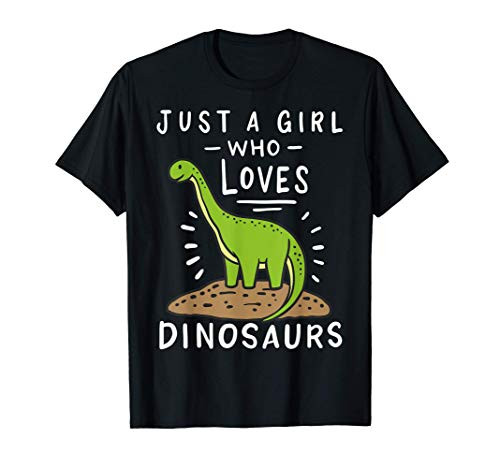 Just a Girl Who Loves Dinosaurs Brachiosaurus Paleontologist T-Shirt