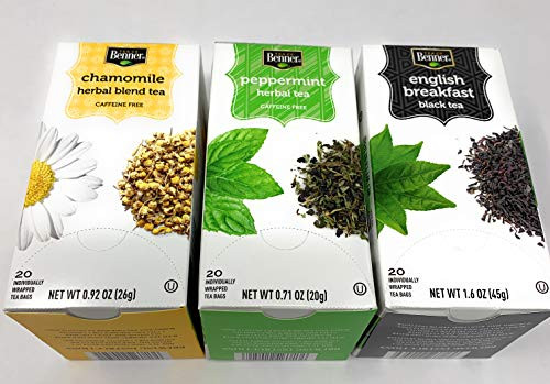 Benner Tea Variety Pack Chamomile Herbal Peppermint Herbal and English Breakfast Black Tea Benner Tea Variety Pack Chamomile Herbal Peppermint Herbal and English Breakfast Black Tea