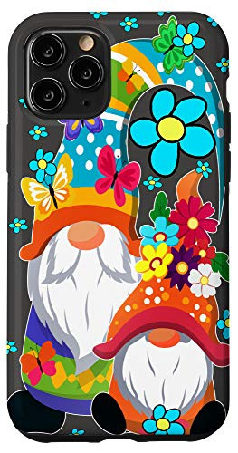iPhone 11 Pro Garden Gnomes With Spring Daisy Flowers - Cute Pattern Gift Case