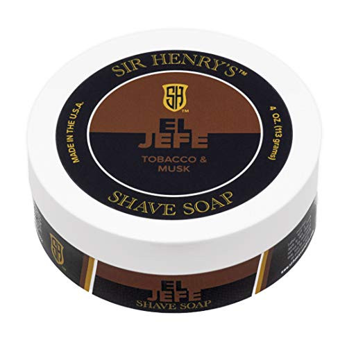 Luxury Shaving Soap by Sir Henry's. Rich Lather Gives a Smooth Comfortable Shave.  El Jefe
