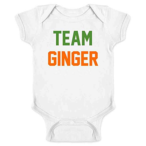 Pop Threads Team Ginger Funny St. Patricks Day Funny Cute Redhead White 12M Infant Baby Boy Girl Bodysuit