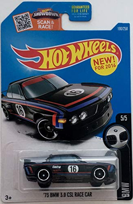 Hot Wheels 2016 BMW '73 BMW 3.0 CSL Race Car 190/250, Black Hot Wheels 2016 BMW '73 BMW 3.0 CSL Race Car 190/250, Black