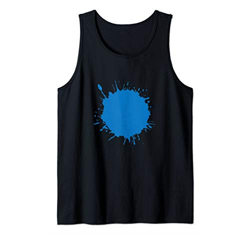 Blue Paint Spill  Art Paint Splash Splatter Cool Simple Gift Tank Top
