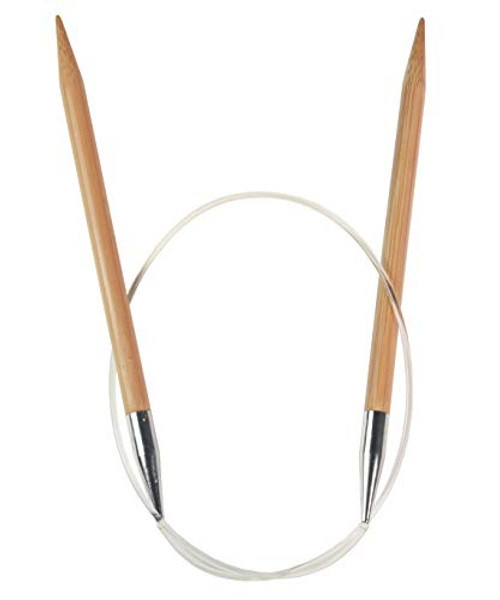 ChiaoGoo Circular 24-inch (61cm) Bamboo Dark Patina Knitting Needle; Size US 3 (3.25mm) 2024-3