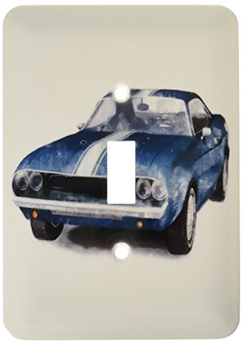 3dRose lsp_40591_1 Classic Muscle Car Single Toggle Switch