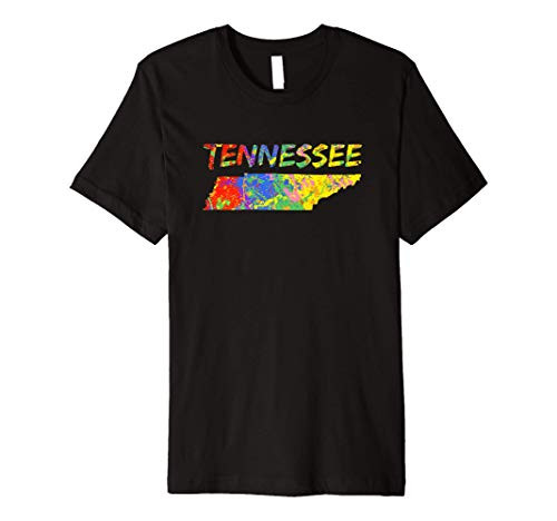 Tennessee State Outline Colorful TN Paint Artwork Tennessee Premium T-Shirt Tennessee State Outline Colorful TN Paint Artwork Tennessee Premium T-Shirt