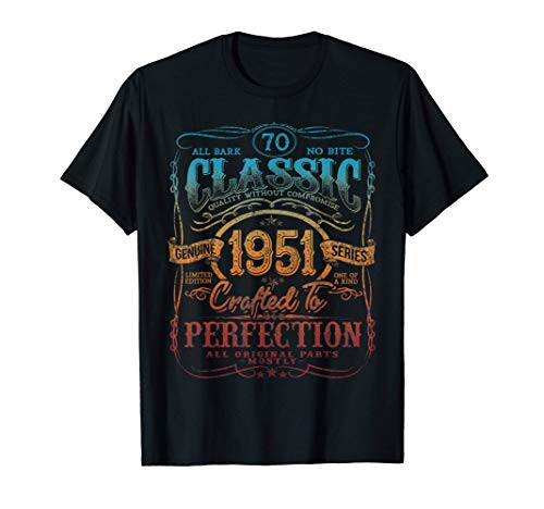Vintage 1951 Limited Edition Gift 70 years old 70th Birthday T-Shirt