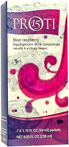 Proti Kind Liquid Protein Fruit Drink Concentrate - Proti-15 - 7 packets  Blue Raspberry