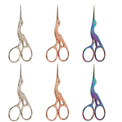 STILLKEEPER Stork Embroidery Scissors  3.5 Inch Pocket Scissors Handicraft scissors 6pcs
