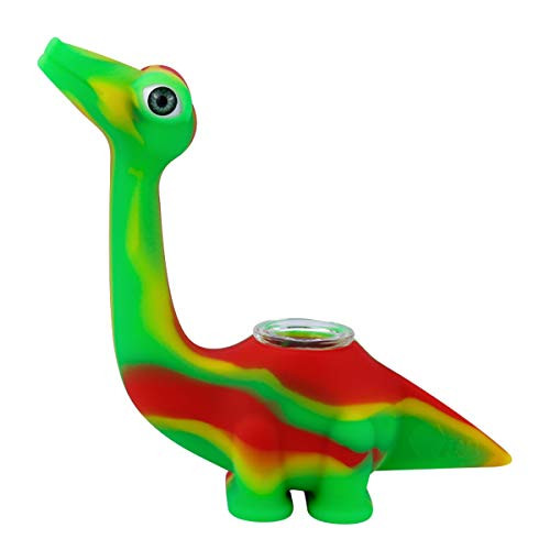 Silicone Dinosaur Straw Unbreakable Cute 8.5 Inch with a Cap  1