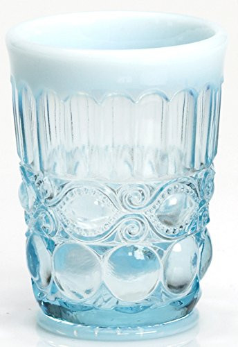 Tumbler - Eyewinker - Blue Opalescent - Mosser USA