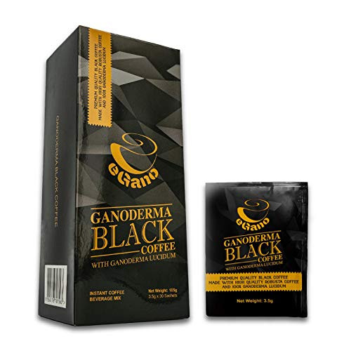 1 Box eGano Ganoderma Black Coffee  3.5g x 30 Sachets  - Premium Quality Instant Coffee With Ganoderma Lucidum Extract
